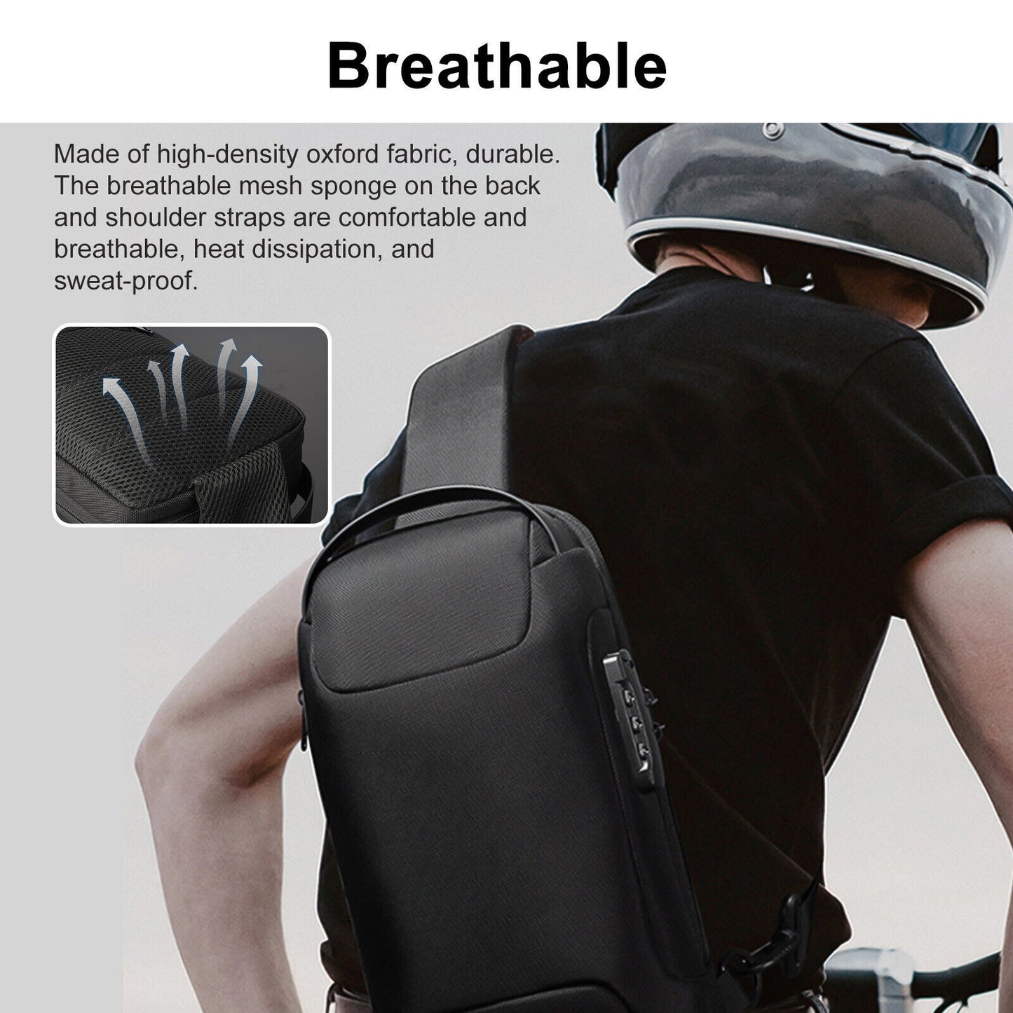 TechTrek Pro – Anti-Theft Sling Bag with USB Charging